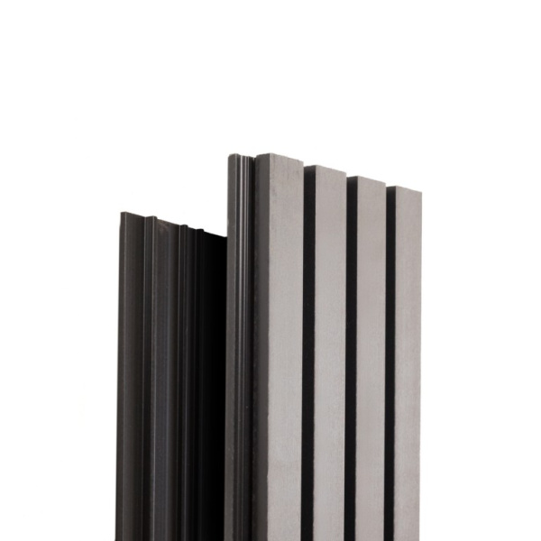 Фасадная доска Экодекинг Техно реечная 200х26х3000 Серый